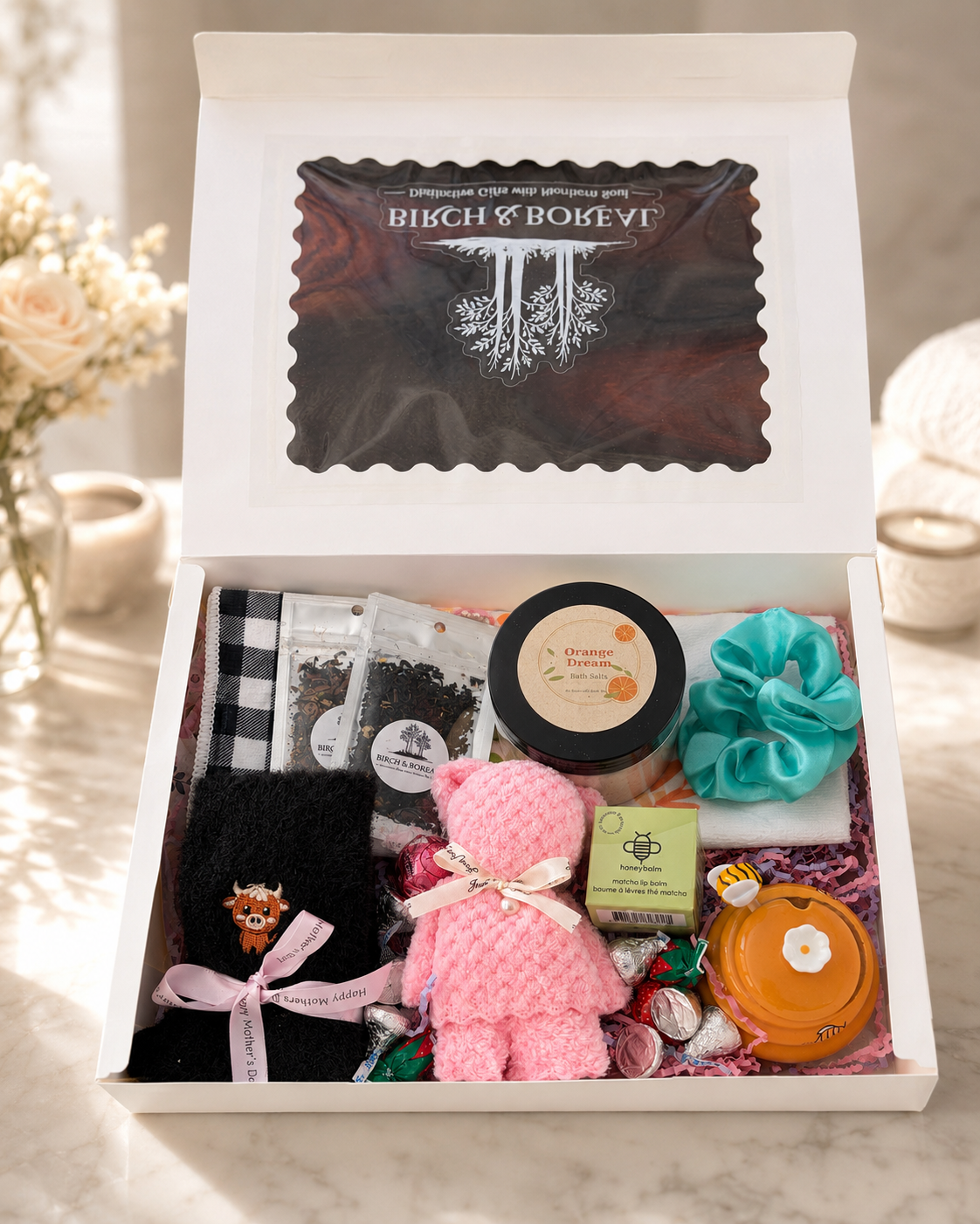 Mini-Spa Gift Box – Tea, Bath Salts, Candle & Cozy Self-Care Gifts