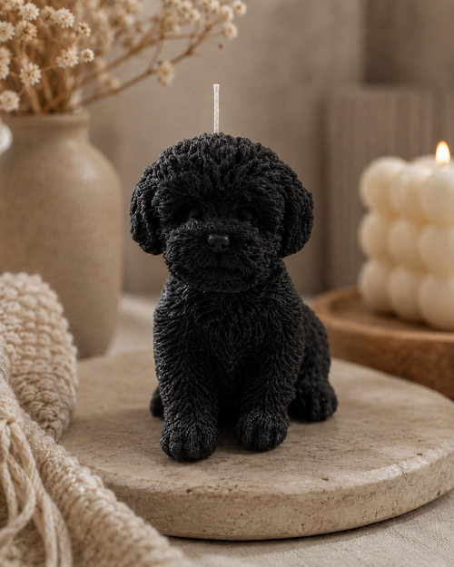 Artisan Beeswax Candle - Chocolate Toy Breed