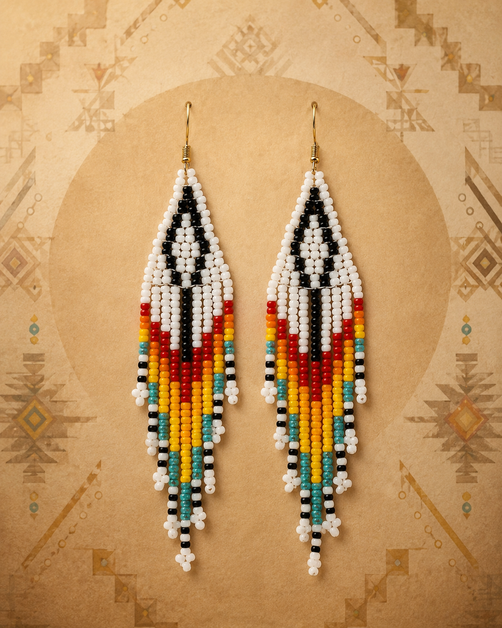 Indigenous Hand-Beaded Earrings