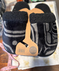 Slippers Black Raven Moon