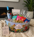 🦈 Tank Drink bombs - Non-Alcoholic Gift Tub with wine glasses and snacks