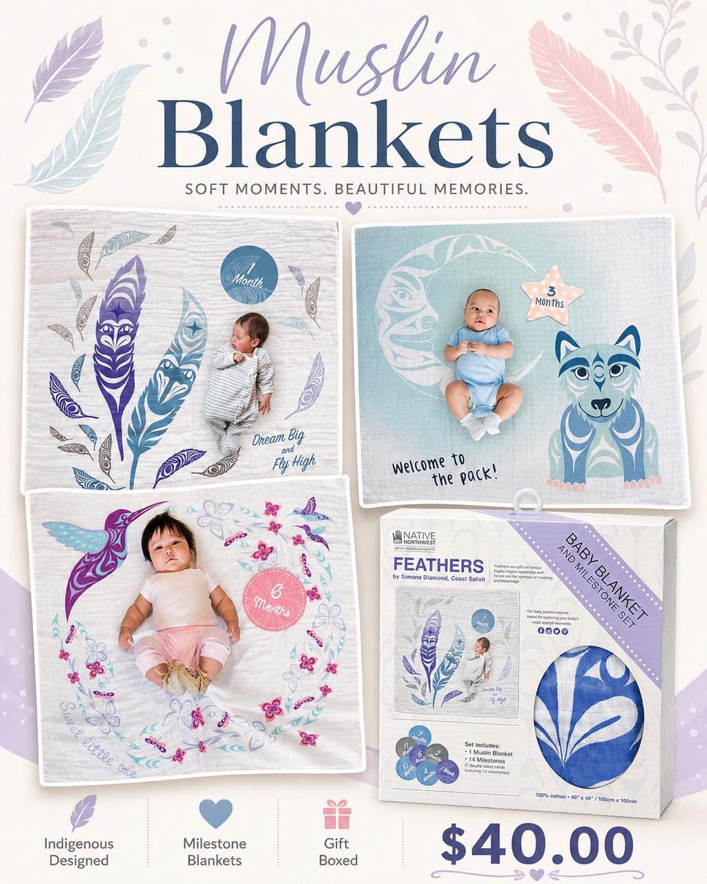 Indigenous Milestone Blankets