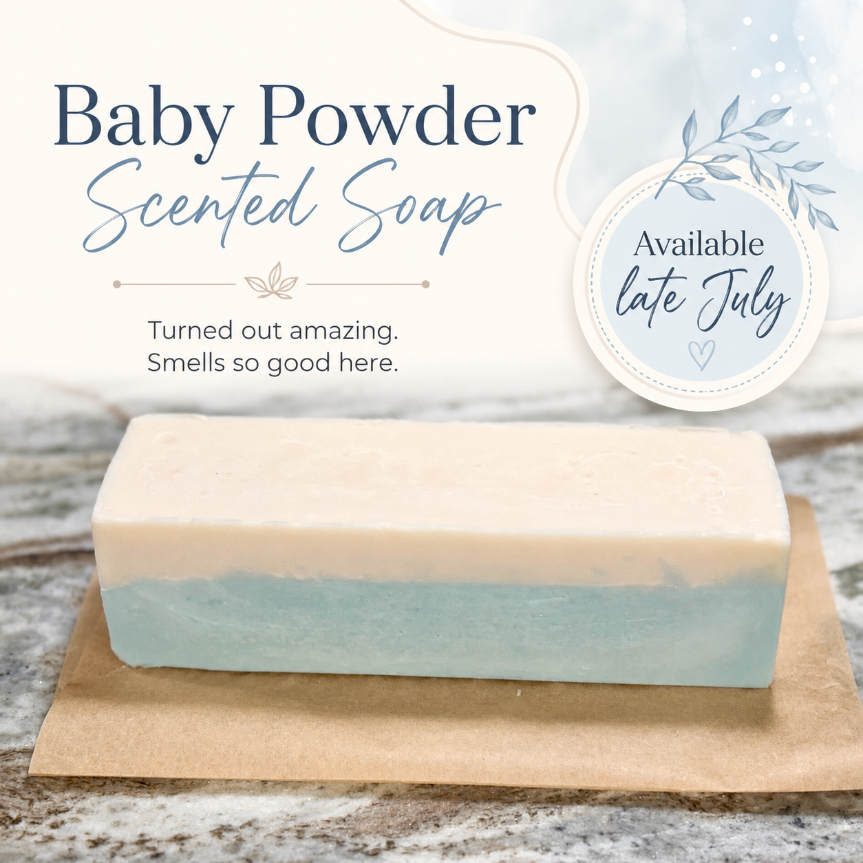 Baby Powder Goat Milk Soap | Handmade Soap | Birch & Boreal